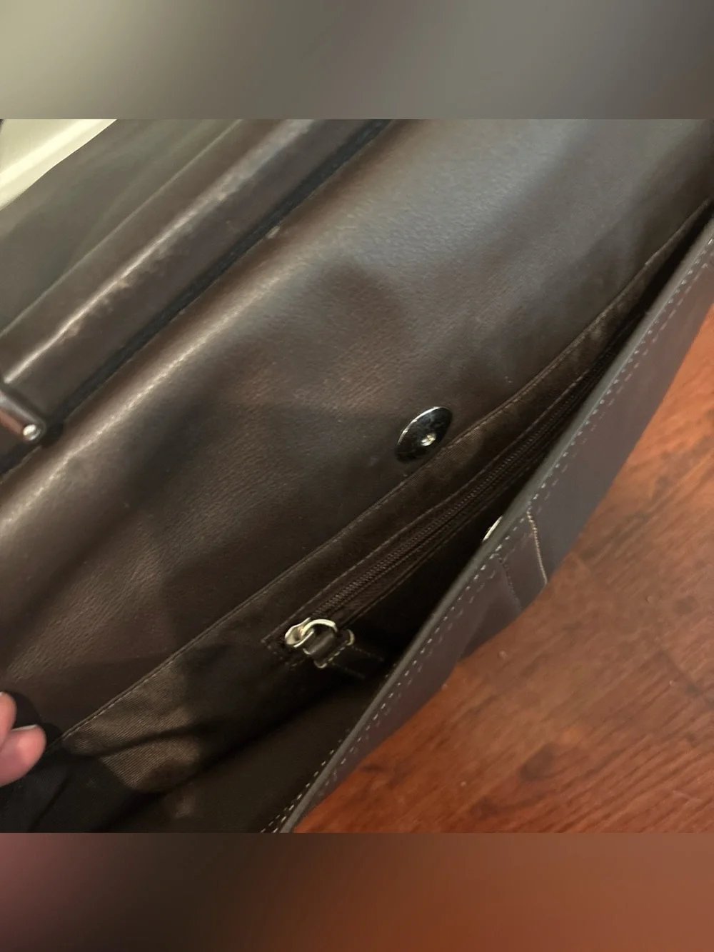 Coach Beekman Brown Leather Briefcase Messenger Bag - authentic - NO STRAP